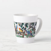 Glas in lood Art Mooie Bloesems & Vogels Latte Mok (Rechterhoek)