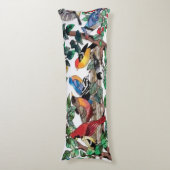 Glas in lood Art Mooie Bloesems & Vogels Lichaamskussen (Voorkant Verticaal)