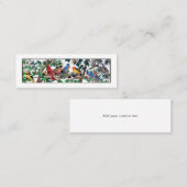 Glas in lood Art Mooie Bloesems & Vogels Mini Visitekaartje (Voorkant / Achterkant)