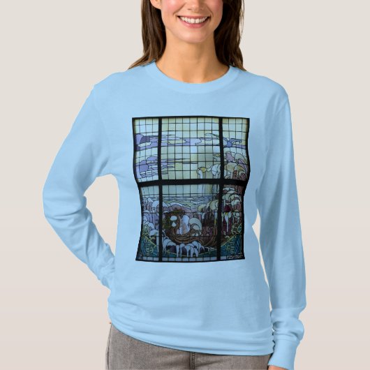 Glas in lood Art Nouveau Zee Scene T-shirt (Voorkant)