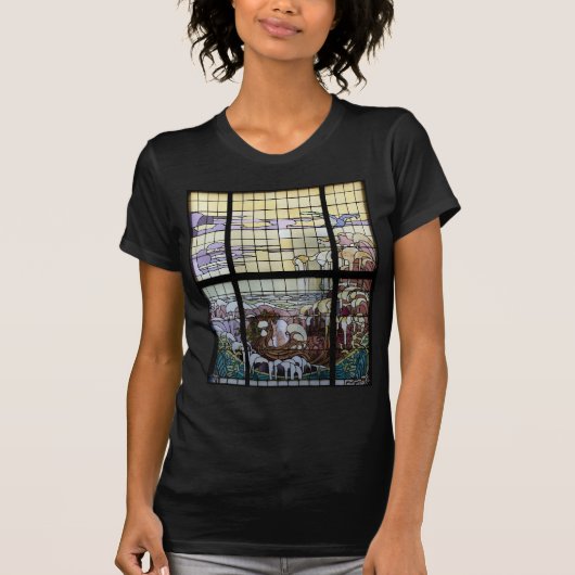 Glas in lood Art Nouveau Zee Scene T-shirt (Voorkant)