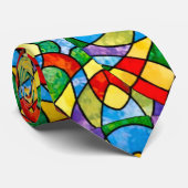 Glas in lood Art Nouveau Zijdepatroon Stropdas (Opgerold)