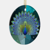 Glas in lood Art, Peacock Glas in lood Keramisch Ornament (Rechts)