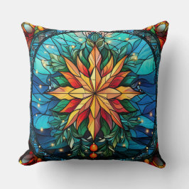 Glas in lood Art Sierkussen – Vakantie Bloemen