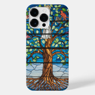 Glas in lood Art, Tree of Life Glas in lood iPhone 14 Pro Max Hoesje