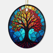 Glas in lood Art, Tree of Life Glas in lood Keramisch Ornament (Links)