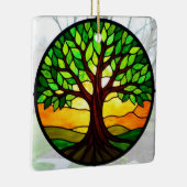 Glas in lood Art, Tree of Life Glas in lood Keramisch Ornament (Rechts)
