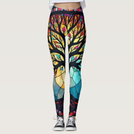 Glas in lood Art, Tree of Life Glas in lood Leggings