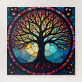 Glas in lood Art, Tree of Life Glas in lood Legpuzzel (Verticaal)