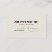 Glas in lood Art. Visitekaartje (Achterkant)