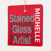 Glas in lood artiest Extraordinaire CUSTOM Keramisch Ornament (Links)