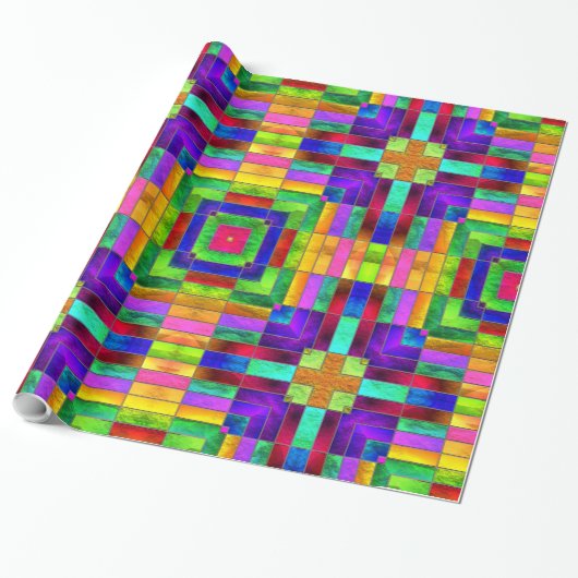 Glas in lood Artikel 7 Verpakkingspapier Cadeaupapier (Uitgerold)