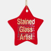 Glas in lood artistieke extraordinaire keramisch ornament (Rechts)