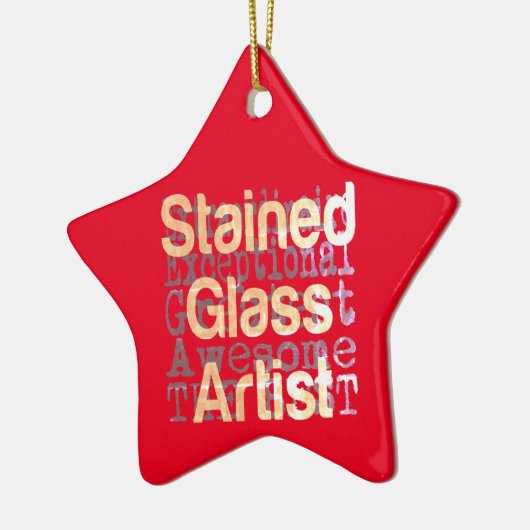 Glas in lood artistieke extraordinaire keramisch ornament (Links)