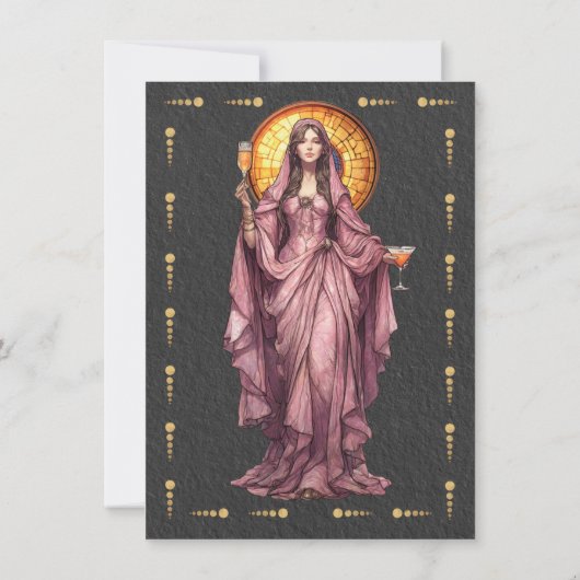 Glas in lood Bachelorette Party Tarot Kaart (Achterkant)