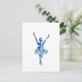Glas in lood Ballerina Briefkaart (Staand voorkant)