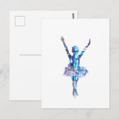 Glas in lood Ballerina Briefkaart (Voorkant / Achterkant)