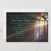 Glas in lood Baptism Uitnodiging/Aankondiging Kaart (Voorkant)