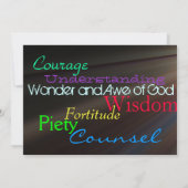 Glas in lood Baptism Uitnodiging/Aankondiging Kaart (Achterkant)