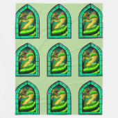 Glas in lood Basilisk Fleece Deken (Voorkant)