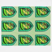 Glas in lood Basilisk Fleece Deken (Voorkant (Horizontaal))