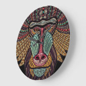 Glas in lood baviaanse mozaïekkunst grote klok (Hoek)