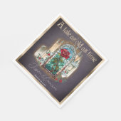 Glas in lood Beauty & de Beast Gothic Castle Servet (Hoek)