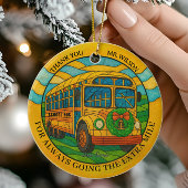 Glas in lood Bedankt Cadeau voor buschauffeurs Keramisch Ornament