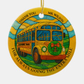 Glas in lood Bedankt Cadeau voor buschauffeurs Keramisch Ornament (Voorkant)