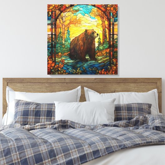 Glas in lood Beer Canvas Kunst (Insitu (Slaapkamer))