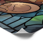 Glas in lood Beer Cub Poster – Woodland Nursery W (Hoek)