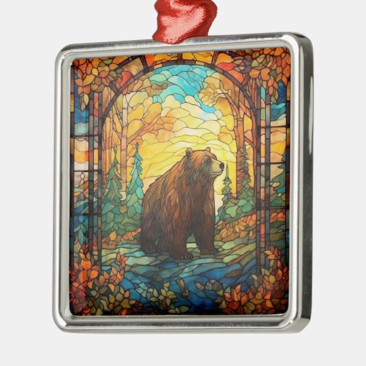 Glas in lood Beer Ornament (Links)