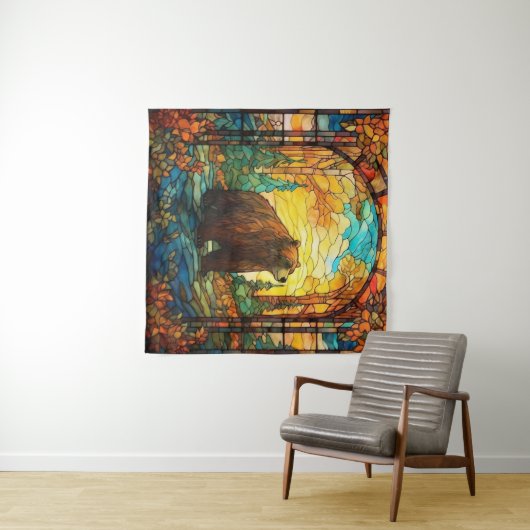 Glas in lood Beer Tapestry Wandkleed (In Situ (horizontaal))