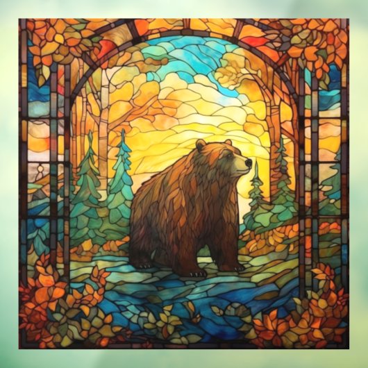 Glas in lood Beer Venster Cling Raamsticker (Vel 3)