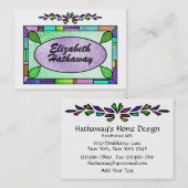 Glas in lood behuizing/Visitekaartje door SRF Visitekaartje (Voorkant / Achterkant)