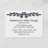 Glas in lood behuizing/Visitekaartje door SRF Visitekaartje (Achterkant)