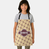 Glas in lood Beige Chocolade Minimal Pattern Schort (Insitu)