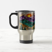 Glas-in-lood bergzonneopgang mok (Links)