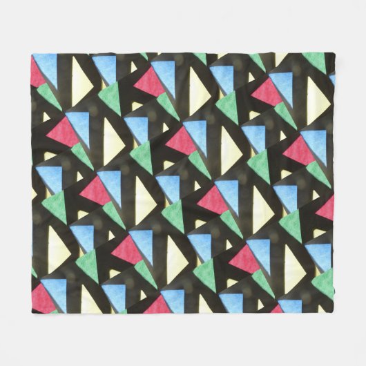 Glas in lood Big Pattern kerstgeblanket Fleece Deken (Voorkant (Horizontaal))