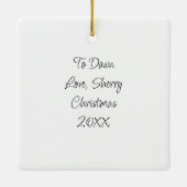 Glas in lood Bird gepersonaliseerde kerst Keramisch Ornament (Achterkant)