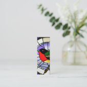 Glas in lood Birds Graphic Mini Visitekaartje (Staand voorkant)