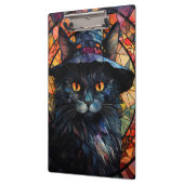 Glas in lood Black Cat Klembord (Links)
