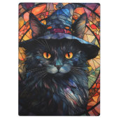 Glas in lood Black Cat Klembord (Achterkant)