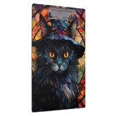 Glas in lood Black Cat Klembord (Rechts)
