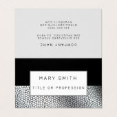 Glas in lood Black Silver Visitekaartje (Buitenkant ongevouwen)