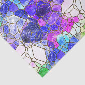 Glas in lood Blauw Paars Groene Ontkoppeling Tissuepapier (Detail)
