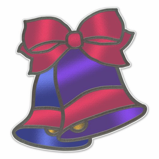 Glas in lood blikjes met kerst sticker (Voorkant)