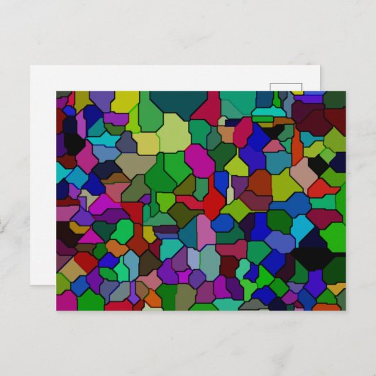 Glas in lood Block Tegel Briefkaart (Voorkant / Achterkant)