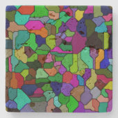 Glas in lood Block Tegel Travertine Onderzetter (Voorkant)