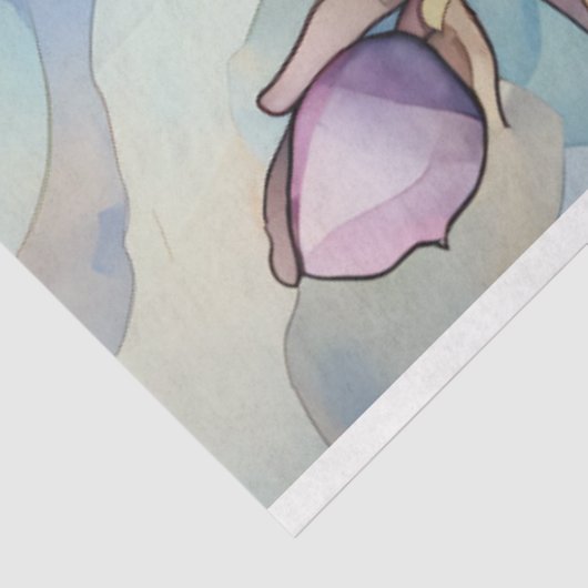 Glas in lood Bloem Découpage Tissue Papier (Detail)